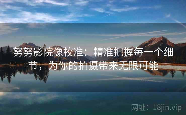 努努影院像校准：精准把握每一个细节，为你的拍摄带来无限可能